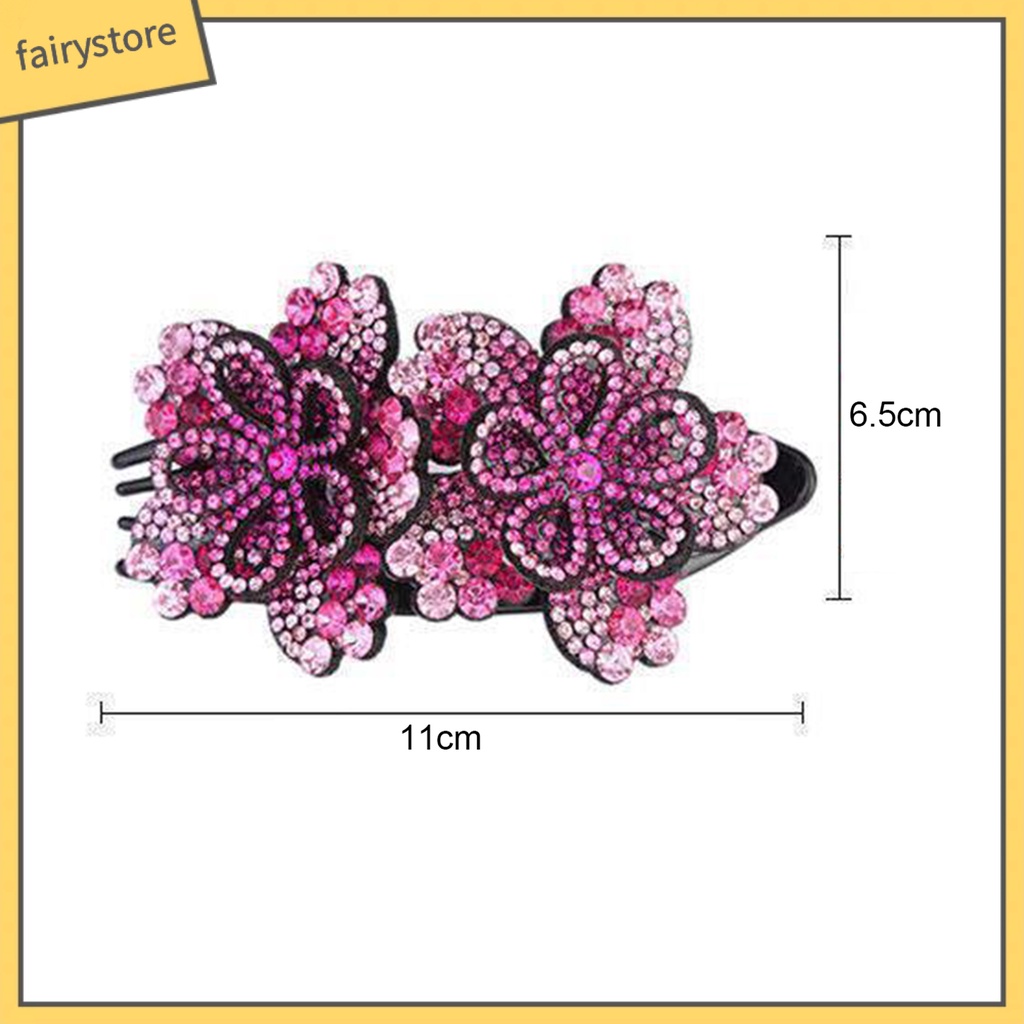 Kẹp Tóc Đính Đá Phong Cách Vintage Thanh Lịch Cho Nữ