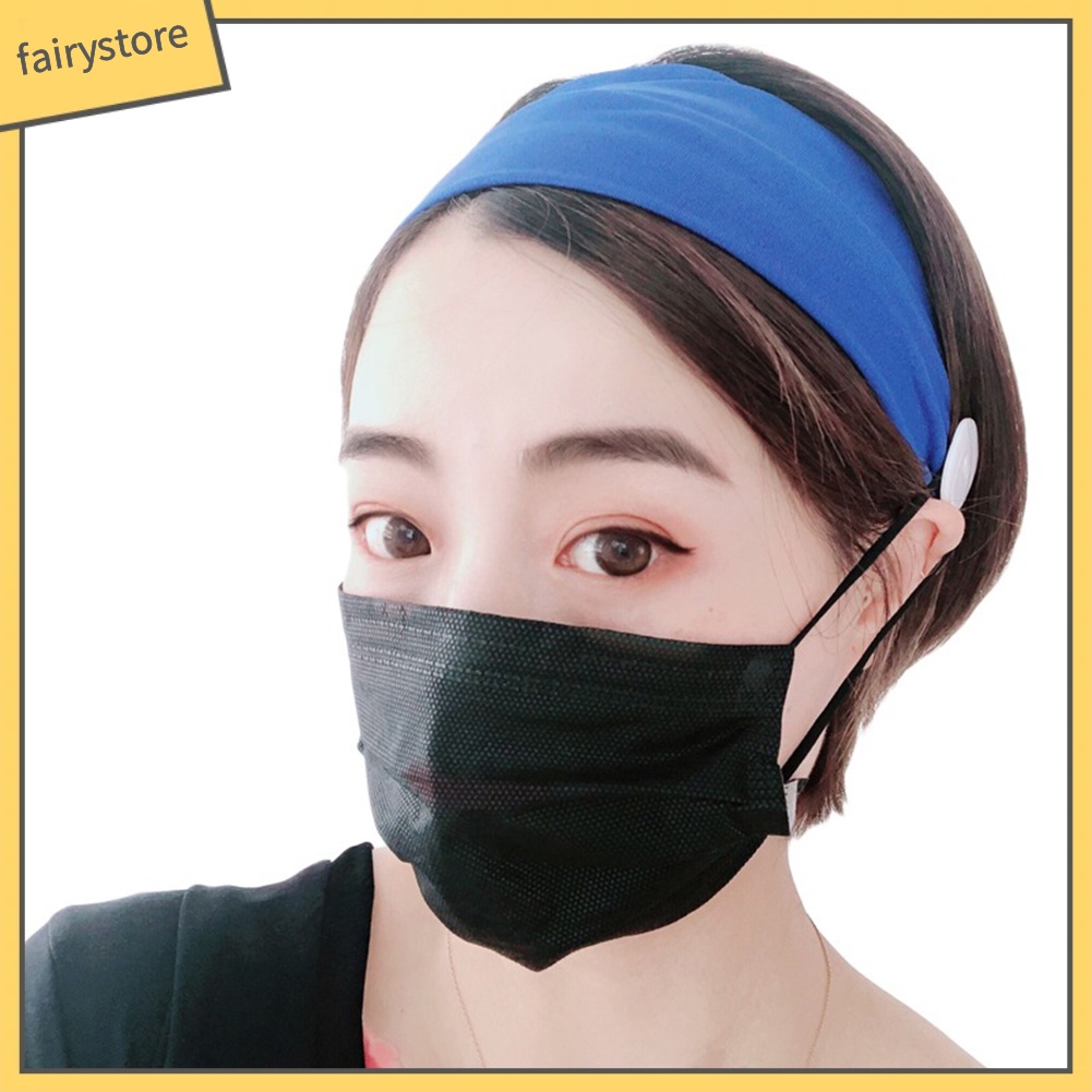 Băng Đô Cài Tóc Co Giãn Thấm Hút Mồ Hôi Bảo Vệ Tai Cho Nữ