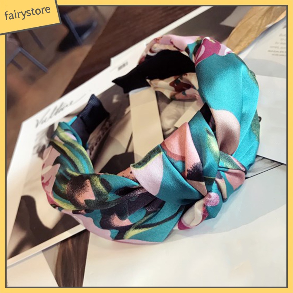 Băng Đô Thắt Nút Họa Tiết Hoa Thời Trang Cho Nữ