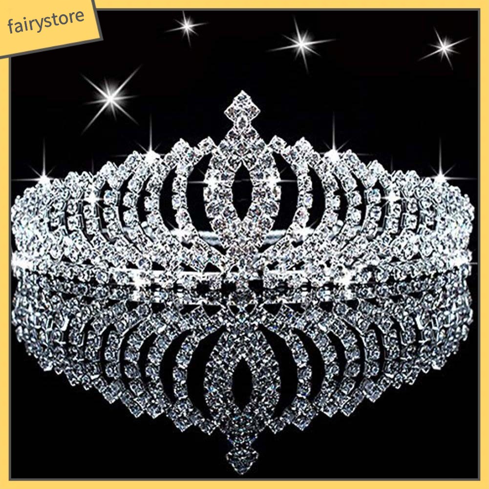 Cài Tóc Hình Vương Miện Đính Đá Nhân Tạo Thời Trang