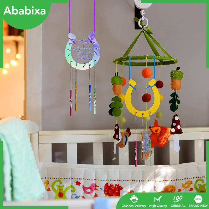 [Ababixa] Chuông Gió Bằng Gỗ Sơn Có Cọ Vẽ Treo Cửa Sổ Trang Trí Trong Nhà / Ngoài Trời Cho Trẻ Em