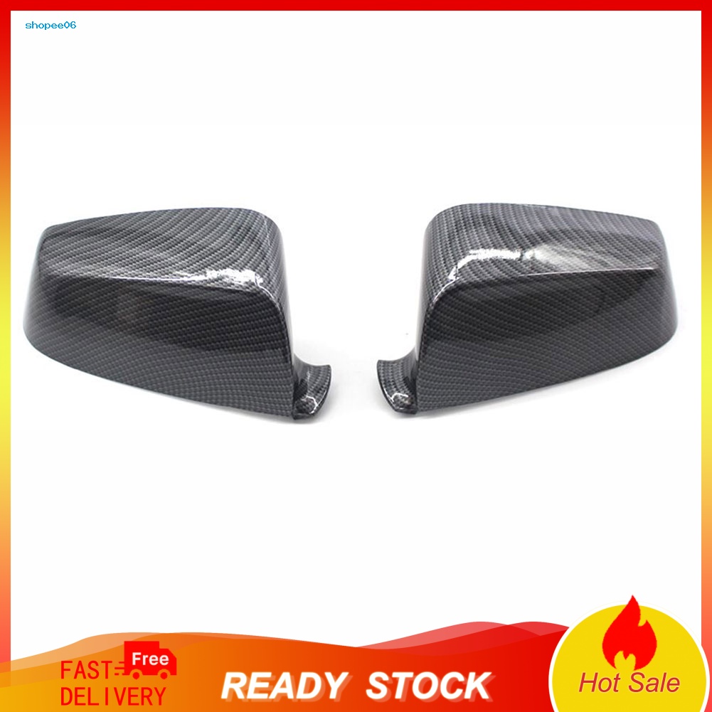 1 Cặp Ốp Gương Chiếu Hậu Bằng Sợi Carbon Cho Xe Hơi BMW 5 Series E60 F10 08-13