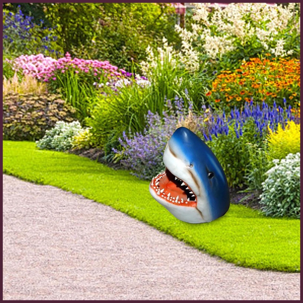 Mô Hình Cá Mập 3D Bằng Silicone Độc Đáo Trang Trí Sân Vườn