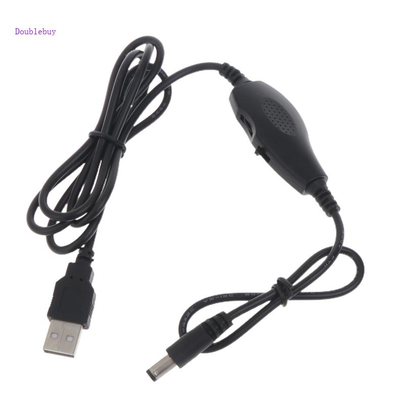 Cáp Điều Khiển Tốc Độ Quạt 5V USB Sang 12V 6W 5 5x2 1mm Có Công Tắc Bật / Tắt Dành Cho