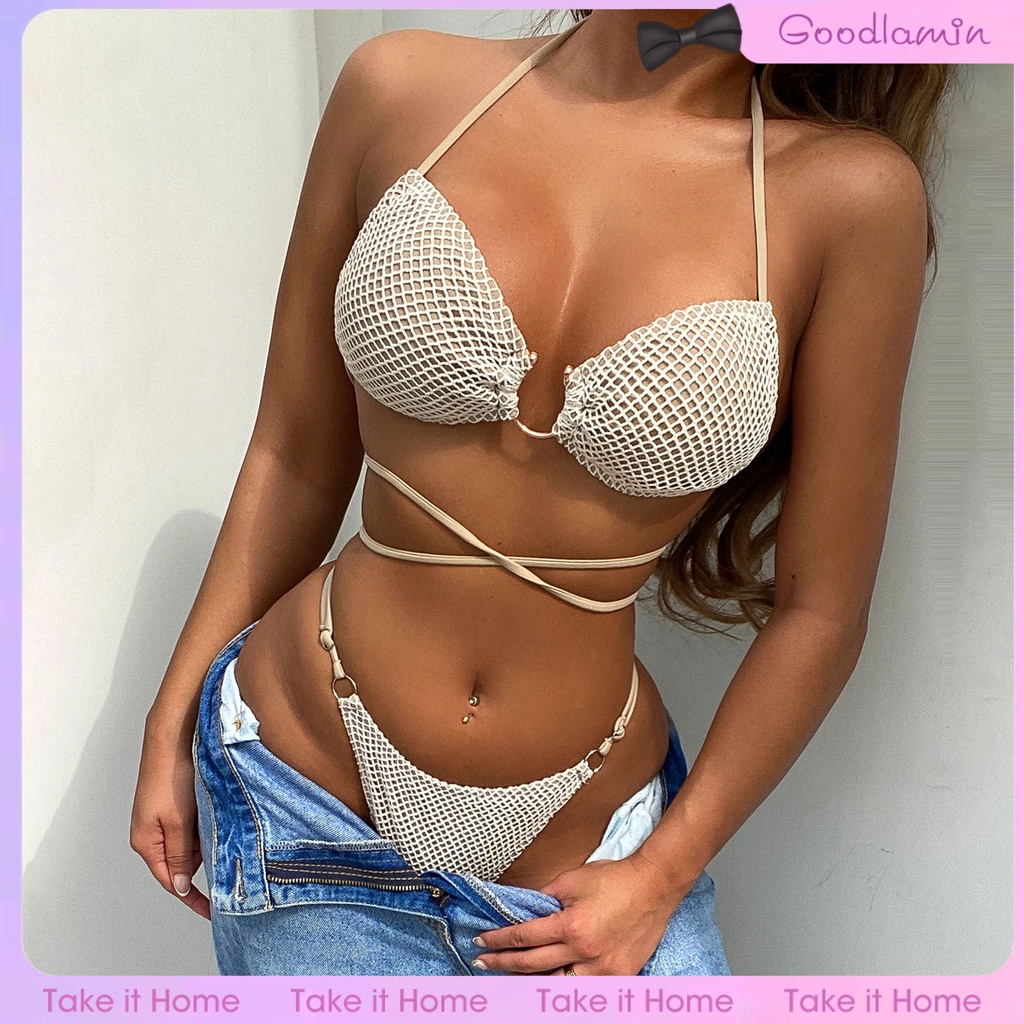 Goodlaminyz 1 Bộ Đồ Bơi Nylon Nhanh Khô Thoải Mái Gợi Cảm Có Thể Giặt Được Cho Nữ