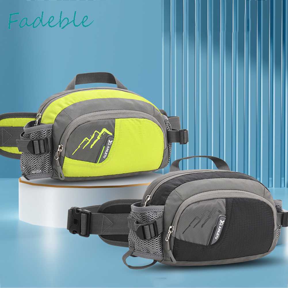 Túi Đeo Thắt Lưng Bằng Nylon Gọn Nhẹ Kèm Giá Đỡ Chai Nước Co Giãn Cho Hoạt Động Thể Thao Ngoài Trời