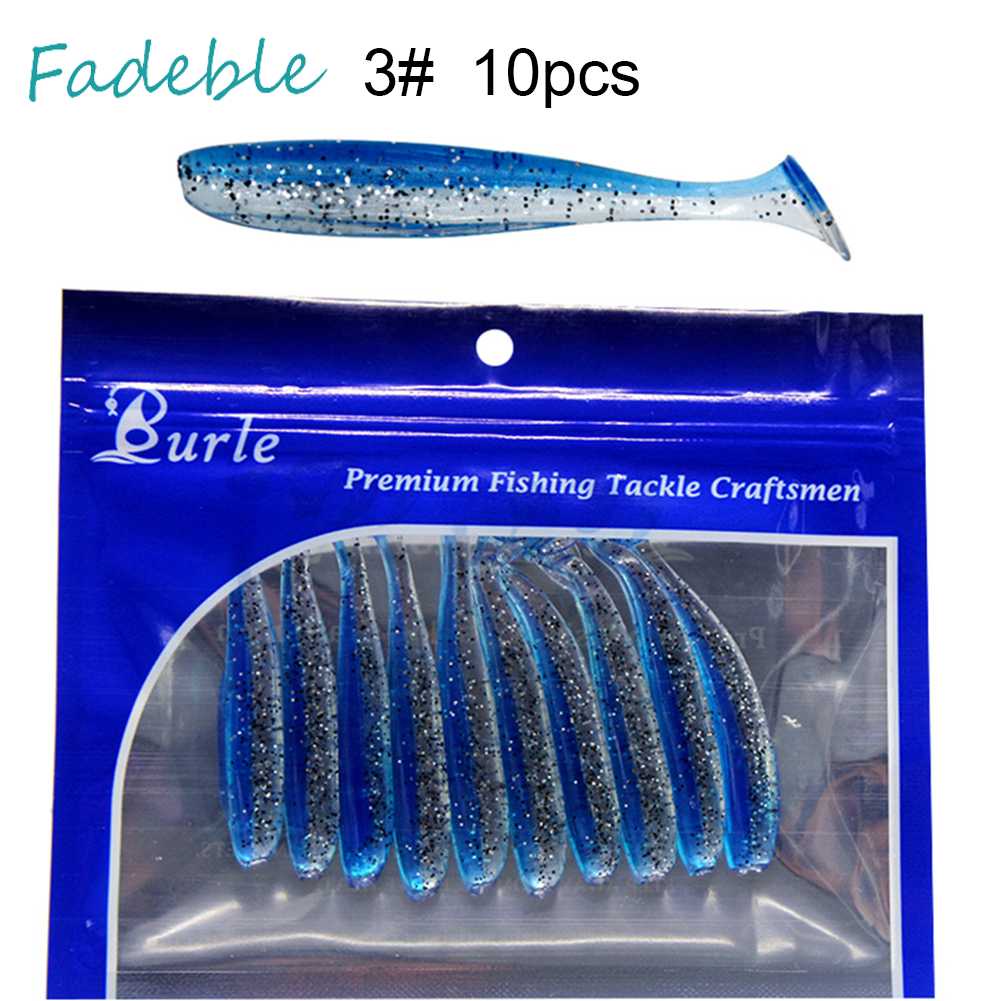 Set 10 Mồi Giả Nhử Cá Mềm 9cm 4.2g Gắn Kèm Móc Câu