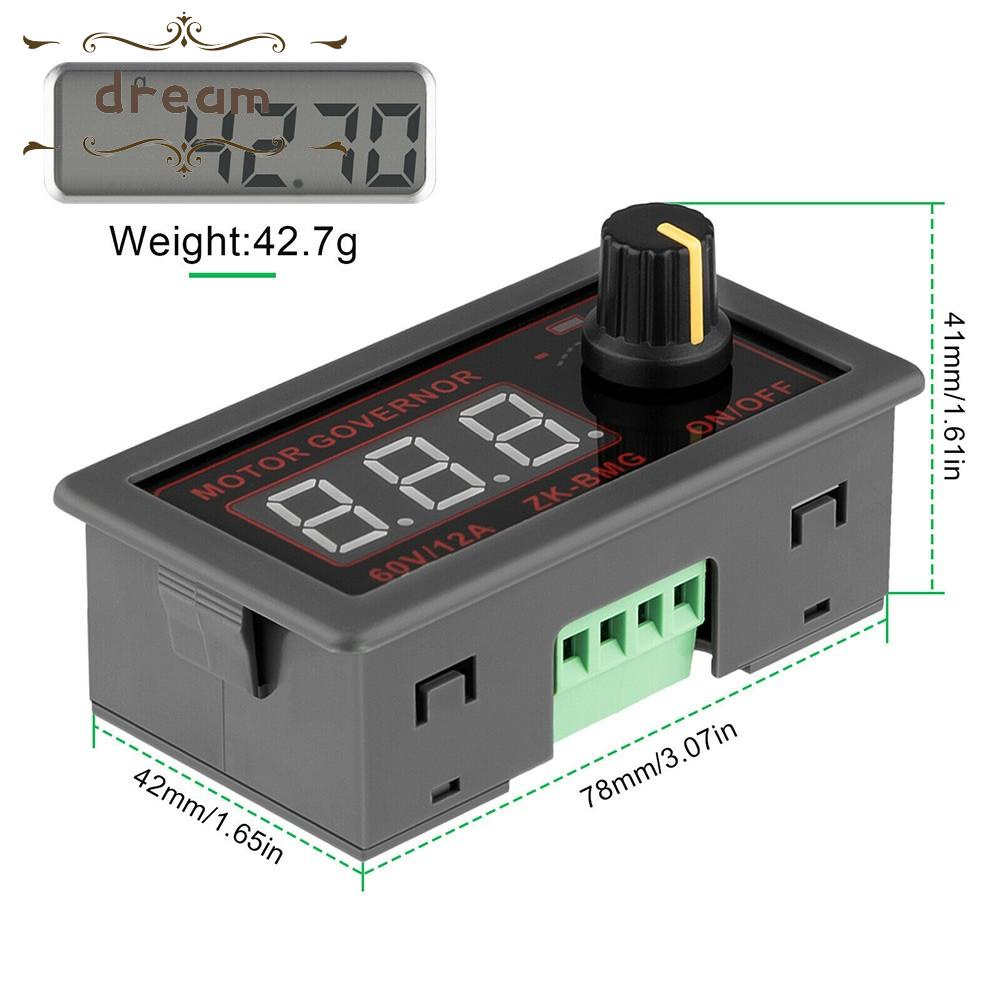 【DREAMLIFE】DC 9-60V 12A Motor PWM Speed Controller 500W Adjustable Speed Regulator Switch
