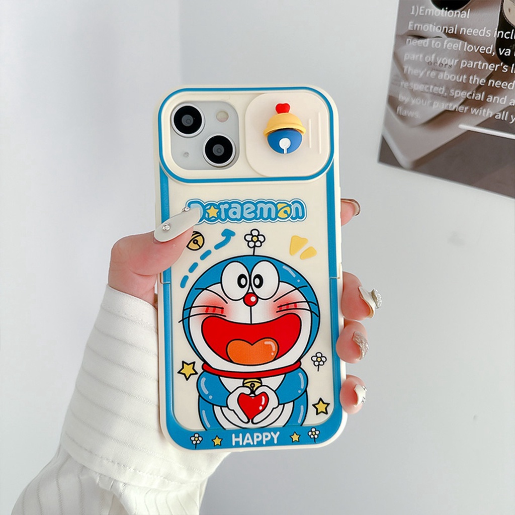 Ốp Điện Thoại TPU Dẻo Họa Tiết Hoạt Hình Doremon 3D Dễ Thương Chống Trầy Cho iphone 11 14PM 13 12 Pro Max