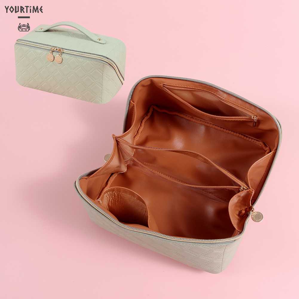 Túi Da PU Đựng Mỹ Phẩm Đa Năng Đính Kim Cương Cho Nữ