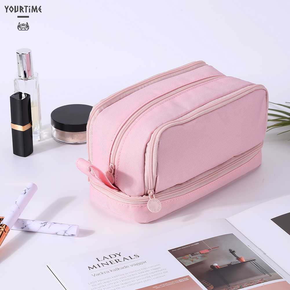 Túi Đựng Mỹ Phẩm Hai Lớp Có Móc Treo Tiện Lợi Dành Cho Nữ