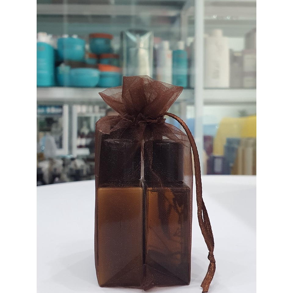 Bộ dầu gội xả và tinh dầu chăm sóc tóc Nashi Argan Travel Kit 30ml- 10ml Hàng chính hãng