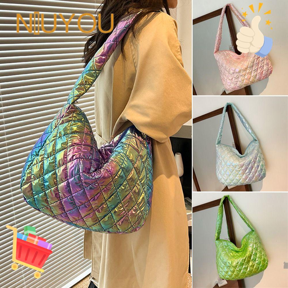Túi Tote Đeo Vai / Xách Tay Màu Laser Nhiều Màu Sức Chứa Lớn Thời Trang