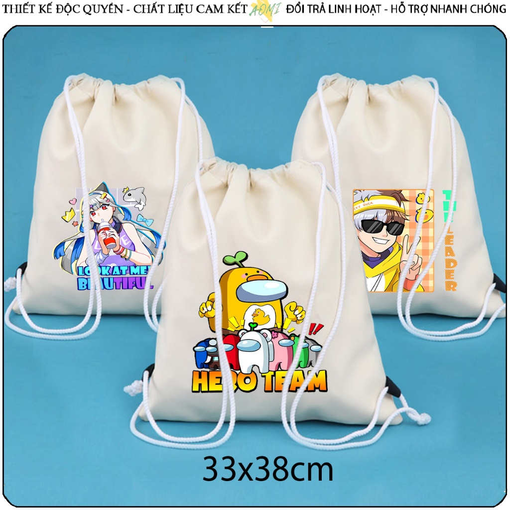 BALO  Hero Team Mèo Sammy Simmy SiroMINI AOMIVN DÂY RÚT ĐEO VAI 33x38cm NHỎ XINH UNISEX CHẤT CANVAS CUTE  OFFICIAL