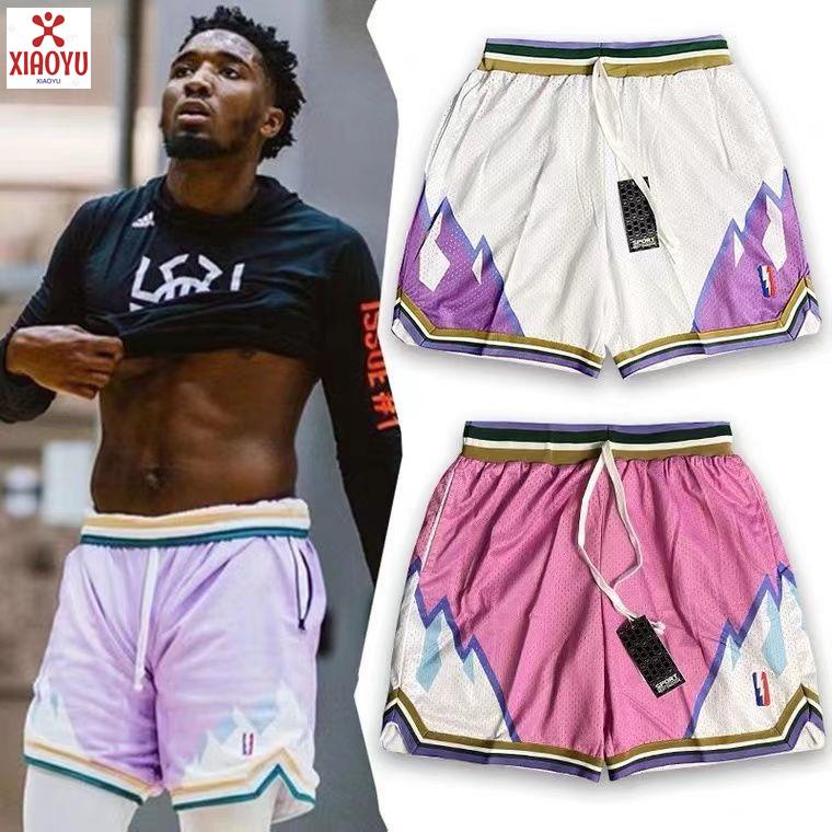 Quần Short Bóng Rổ NBA Chất Lượng Cao Màu Hồng / Trắng / Đen