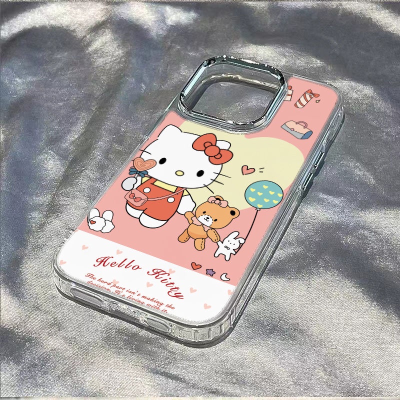 ✅Ốp Điện Thoại Mềm Chống Sốc In Hình Gấu / Mèo Hello Kitty Cho Iphone 14pro 13max plus7 8 / 11iPhone12 IPH2