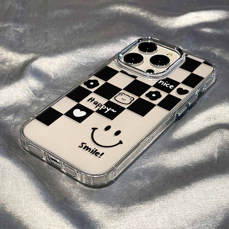 ✅Ốp Điện Thoại Mềm Chống Sốc Họa Tiết Mặt Cười Đơn Giản Cho Iphone Plus 13 7 Max 12 814 Pro 11