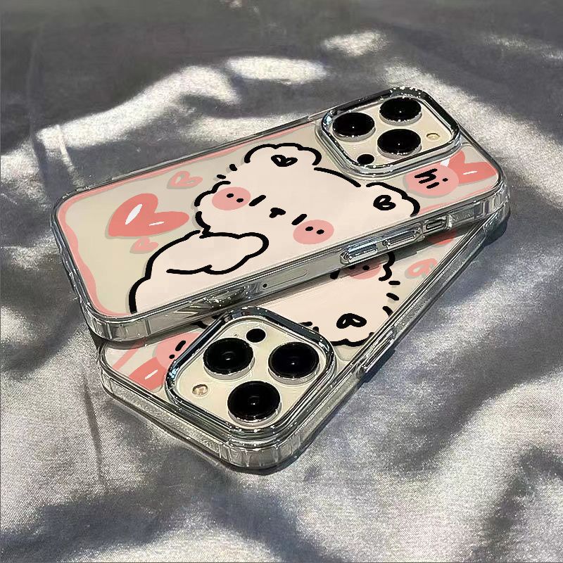 ✅Ốp Điện Thoại Dẻo Họa Tiết Chú Gấu Dễ Thương Chống Sốc Cho iPhone12 11 8 1314proins7 6KDY