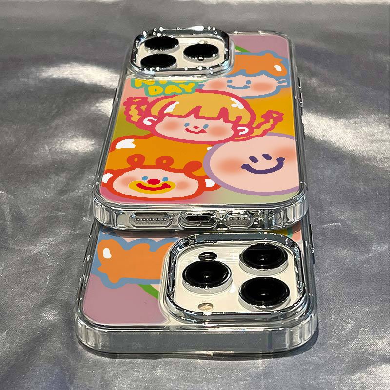 ✅Ốp Điện Thoại Mềm Chống Sốc In Họa Tiết Graffiti Đơn Giản Cho Iphone 14 Pro 13 8 11 12 Max 7 Plus