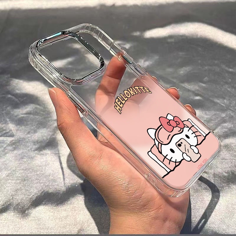 ✅Ốp Điện Thoại Mềm Hình Mắt Mèo Chống Sốc 7In Cho iPhone1214promax 11KT 138 / GO2P