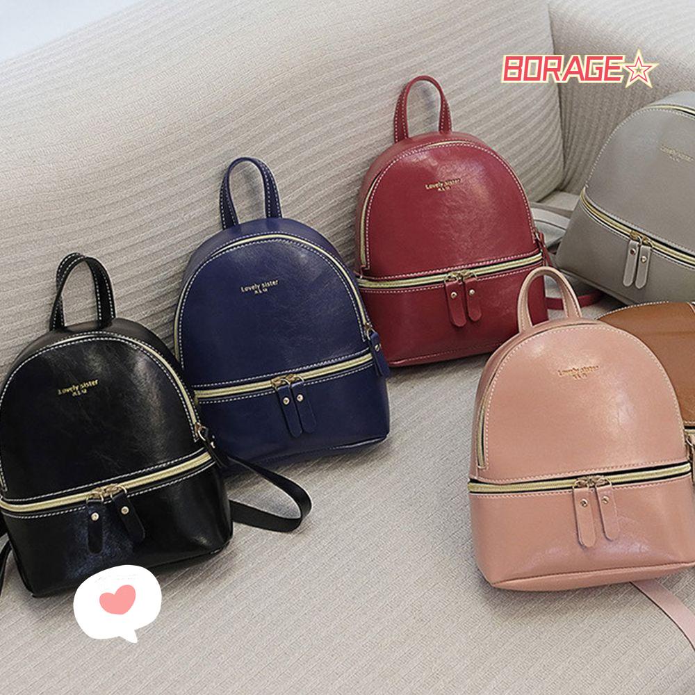 Ba Lô Da PU Kiểu Dáng Đơn Giản Hợp Thời Trang Cho Bé