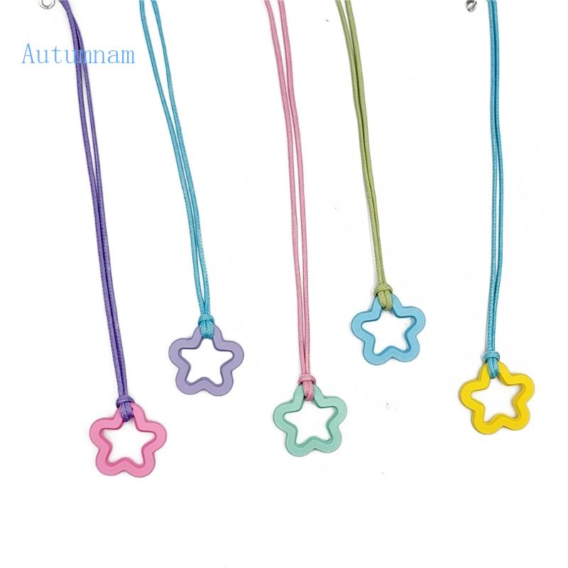 Vòng Cổ Choker Nhiều Màu Sắc Mặt Hình Ngôi Sao Acrylic Quyến Rũ Thời Trang Cho Nữ