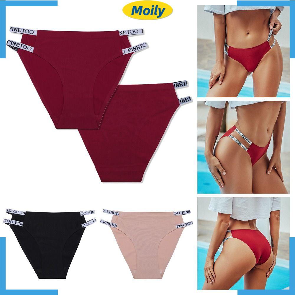 Quần Lót Vải Satin Siêu Mỏng Lưng Thấp Không Đường May Thoải Mái Cho Nữ