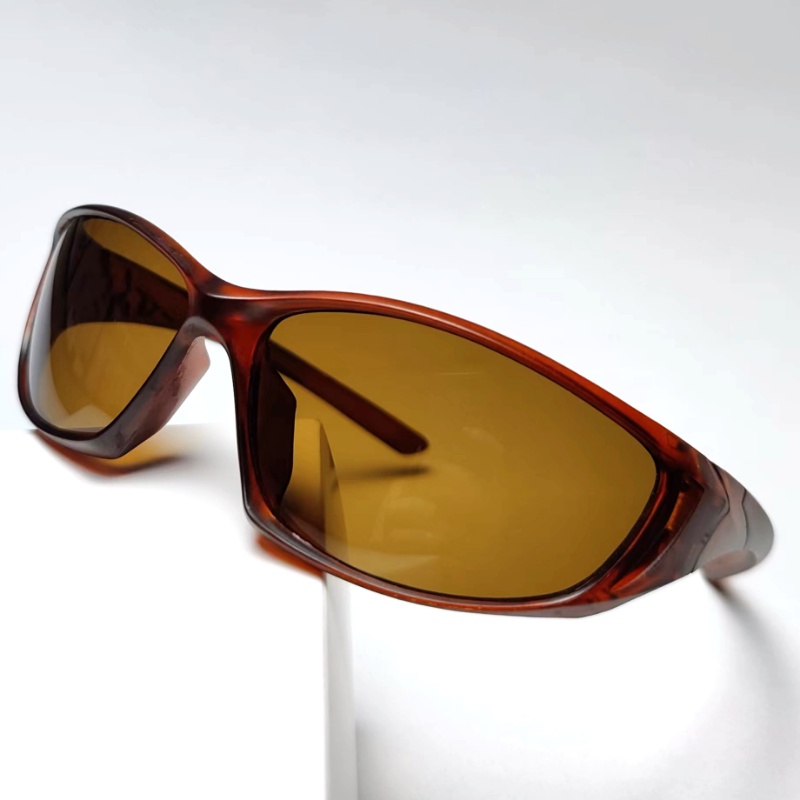 Kính Mát Phân Cực Gọng Nhựa Màu Đen Dành Cho Nam Đi Xe Đạp Ngoài Trời