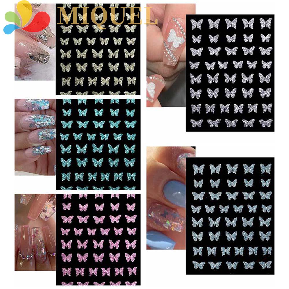 Miếng Dán Trang Trí Móng Tay Hình Bướm Nhiều Màu Sắc