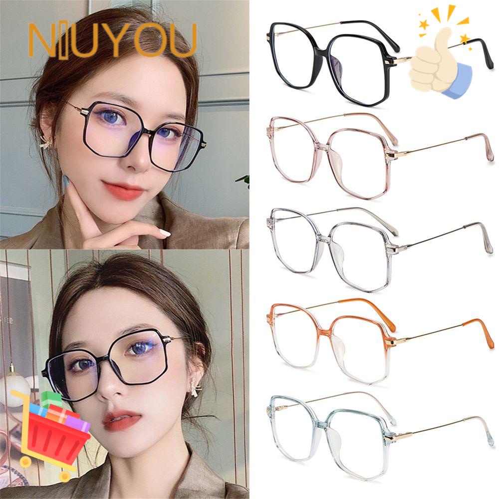 Kính Mát Oversize Gọng Đa Giác Siêu Nhẹ Chống Ánh Sáng Xanh Phong Cách Cổ Điển Thời Trang Cho Nữ