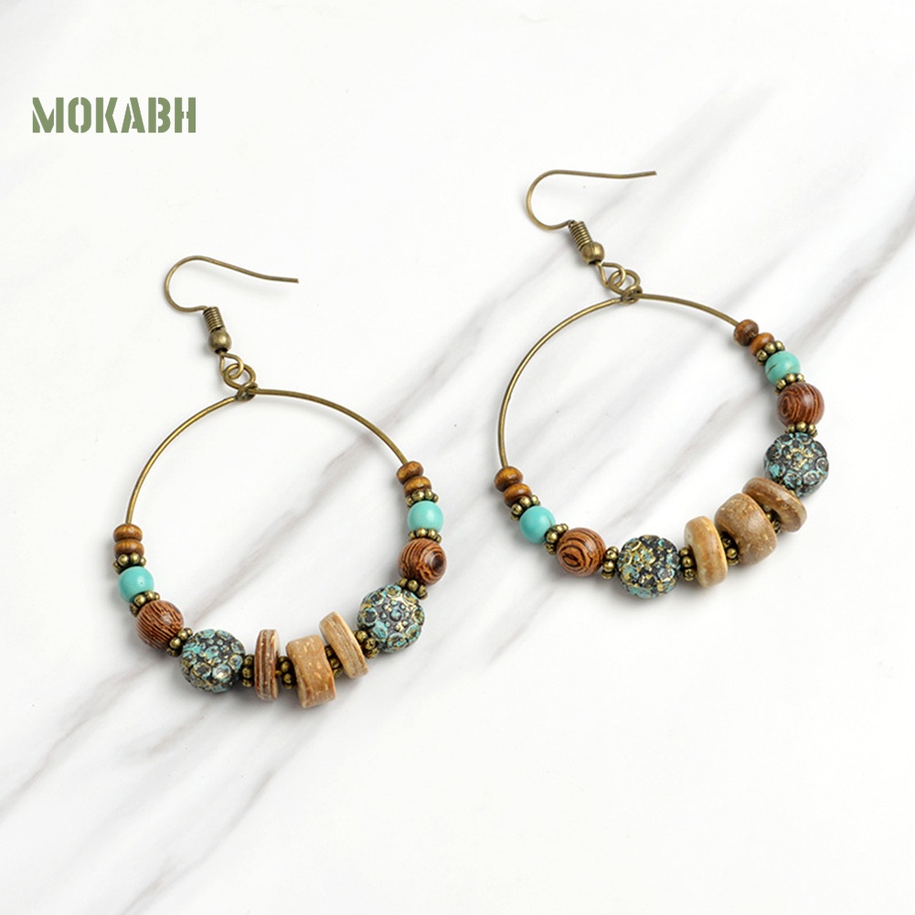 [Mok Abh] Bông Tai Tròn Phong Cách Bohemian