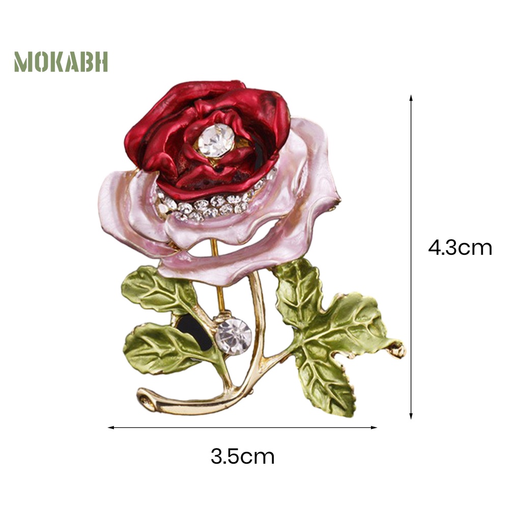 [Mokabh] Ghim Cài Áo Hình Học Đính Đá Pha Lê Nhẹ Nhàng Dễ Lên Màu Trang Trí Quần Áo