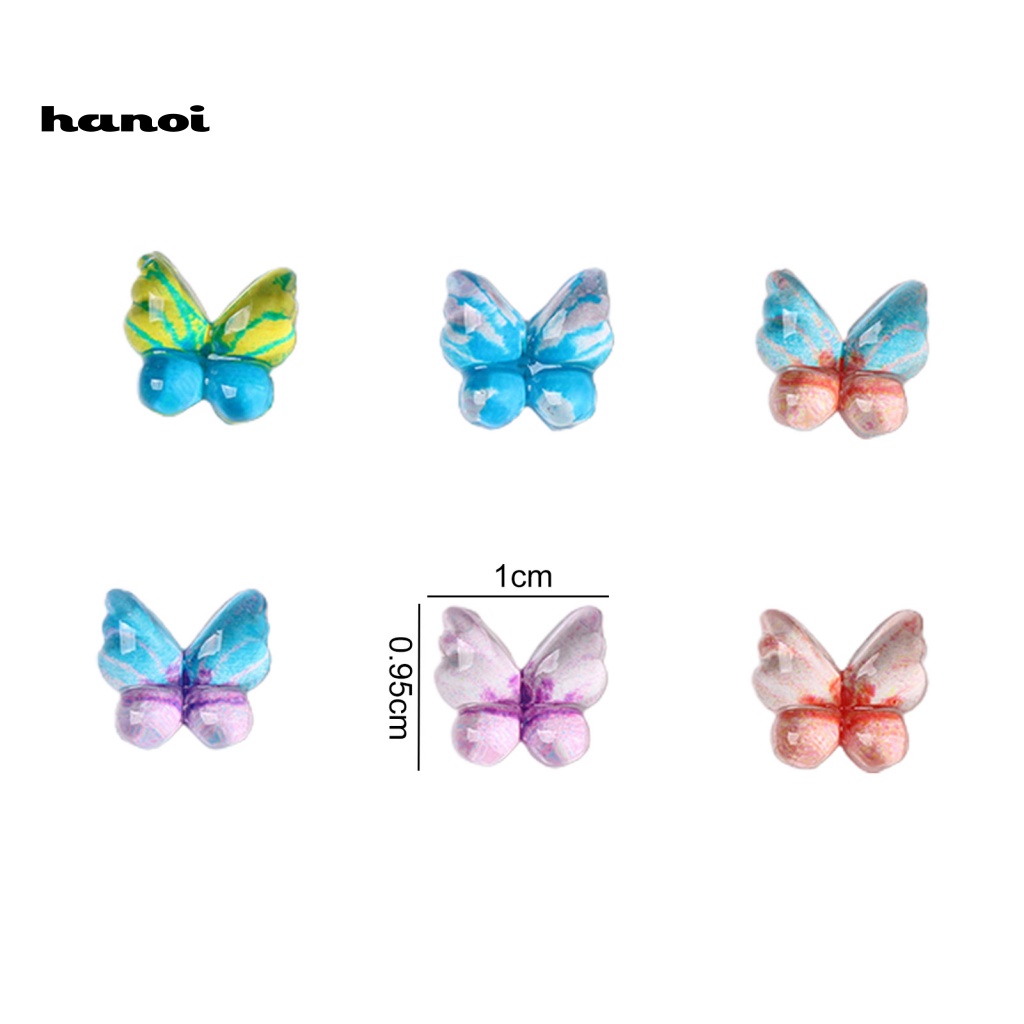 1 Túi Phụ Kiện Trang Trí Móng Tay Hình Bướm Nhiều Màu Sắc Dễ Thương Dành Cho Nữ
