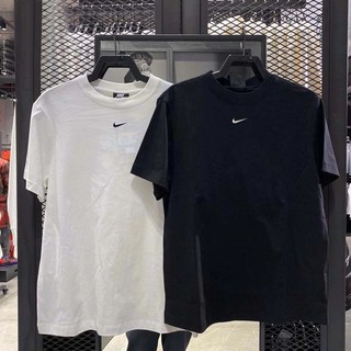 Áo Thun Nike 100% Cotton Tay Lửng Thêu Logo Đơn Giản Dành Cho Nữ