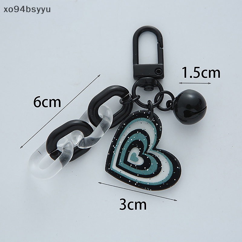 Móc Khóa Xe Hơi xo94bsyyu Hình Trái Tim Bằng Acrylic Dễ Thương