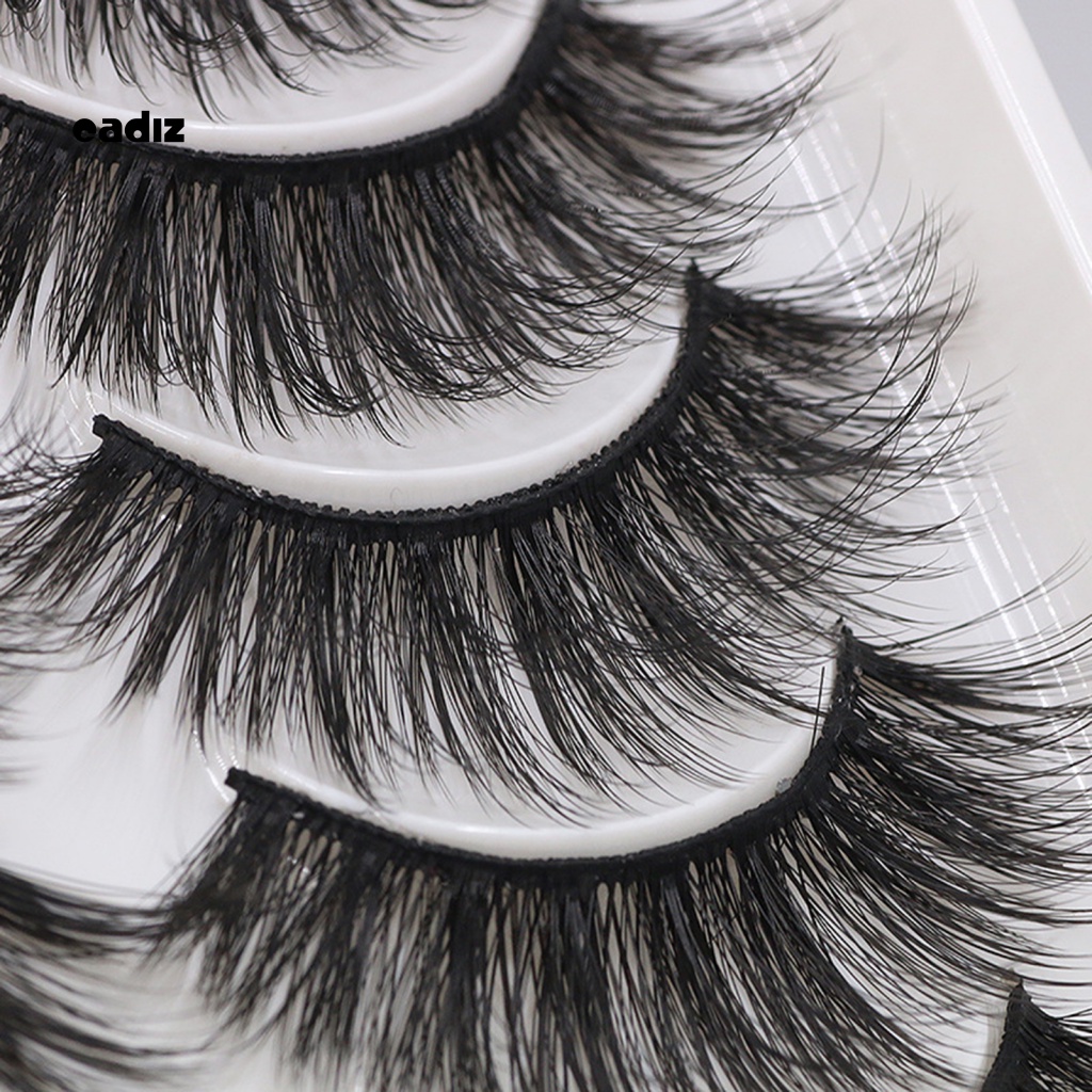 Set 10 Cặp Lông Mi Giả Sợi Fiber Nối Dài Trang Điểm Mắt Sành Điệu Cho Nữ