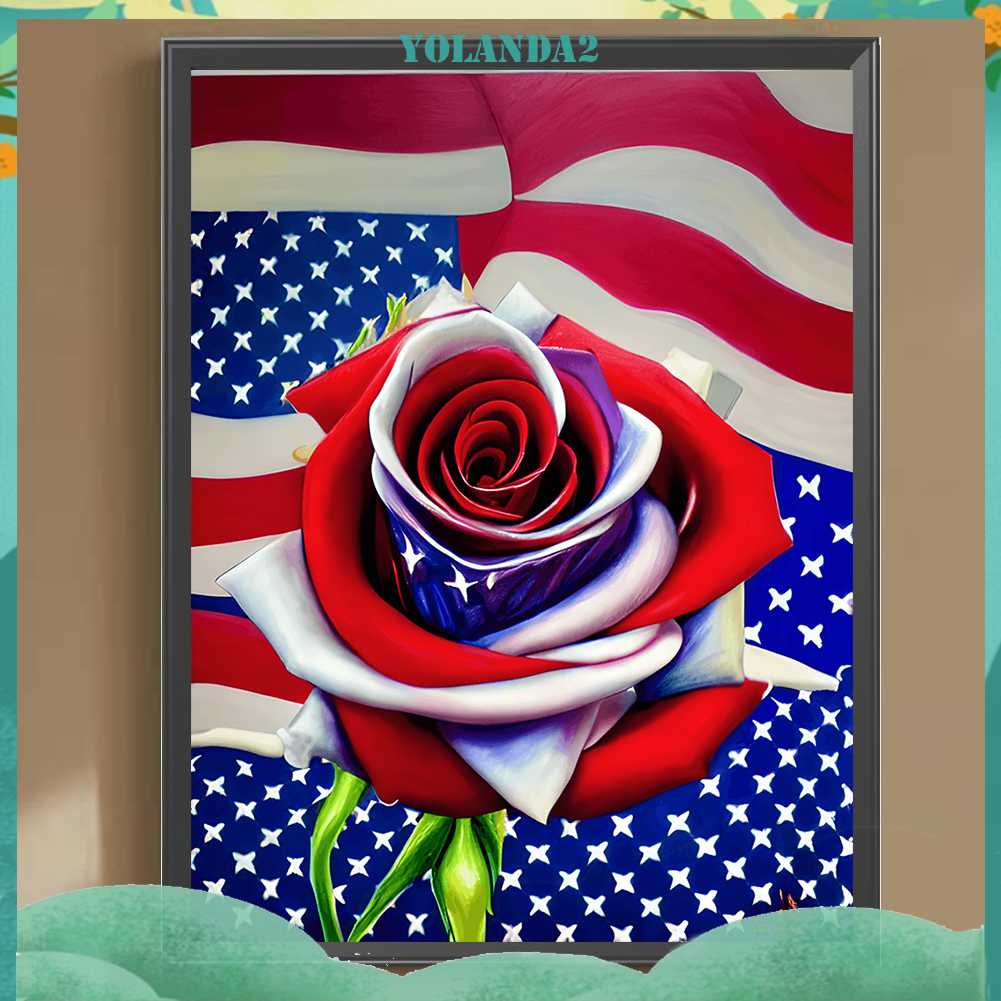 Tranh Đính Đá Kim Cương Toàn Bộ 5D DIY Hình Vẽ Hoa Hồng