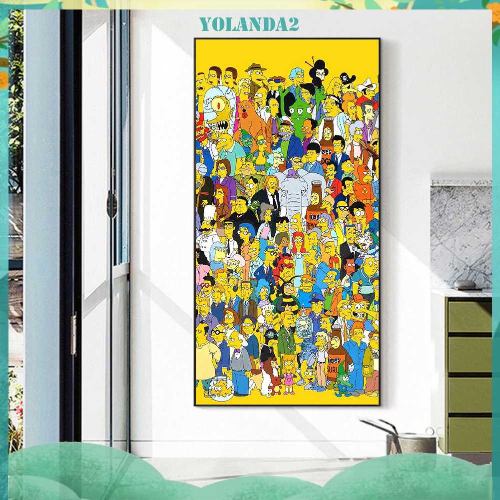Tranh Đính Đá Kim Cương Toàn Bộ 5D DIY Hình Vẽ Simpsons
