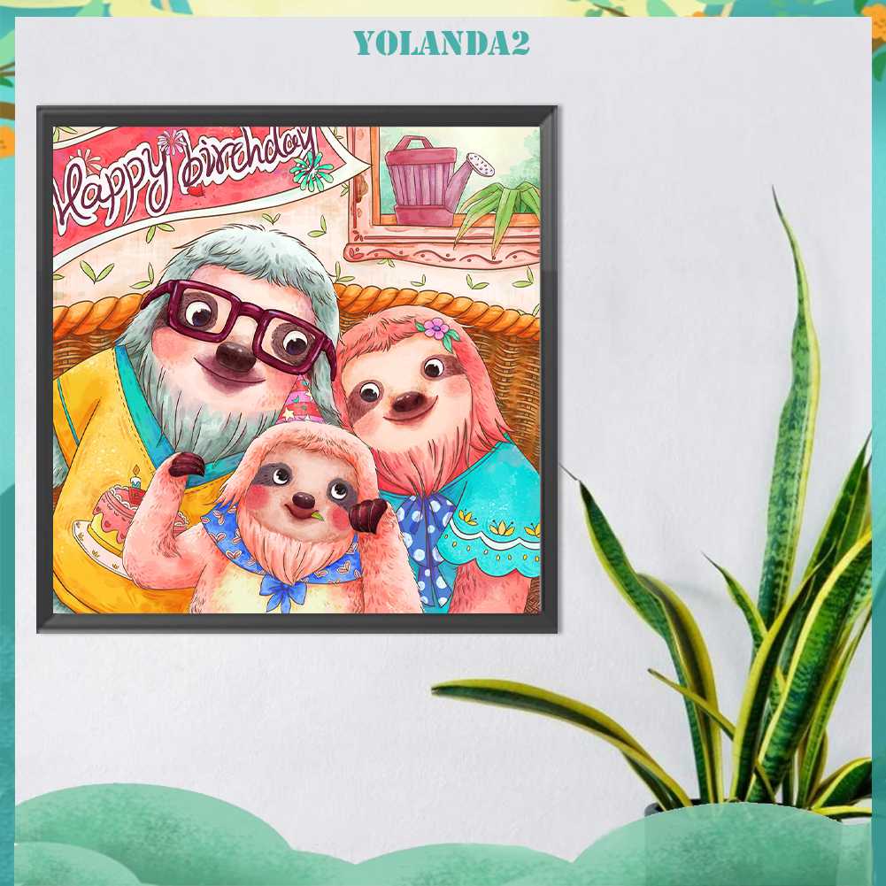 Tranh Đính Đá Kim Cương Toàn Bộ 5D DIY Hình Vẽ Con Lười