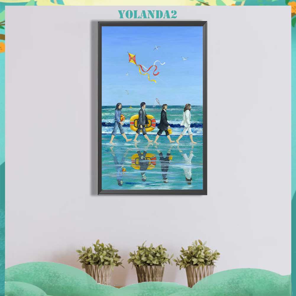 Tranh Đính Đá Kim Cương Toàn Bộ 5D DIY Hình Vẽ Con Đường Abbey