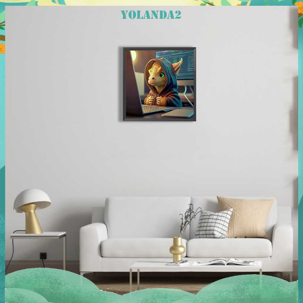 Tranh Đính Đá Kim Cương Toàn Bộ 5D DIY Hình Vẽ Khủng Long