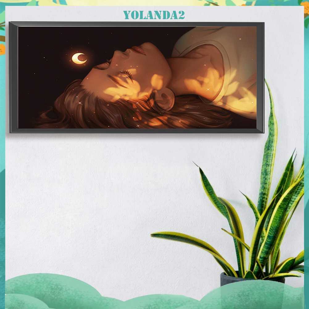 Tranh Đính Đá Kim Cương Toàn Bộ 5D DIY Hình Vẽ Cô Gái Trang Trí Nhà Cửa