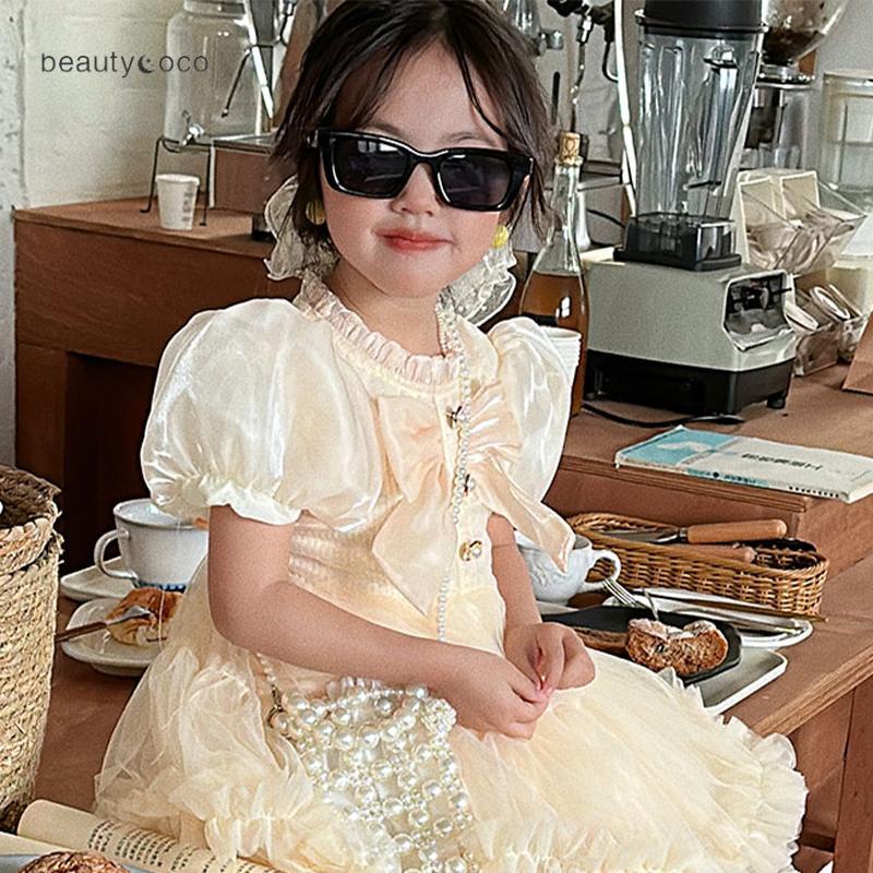 Beautycoco🍊Kính mát vuông màu trơn chống tia UV400 thời trang Hàn Quốc cho bé