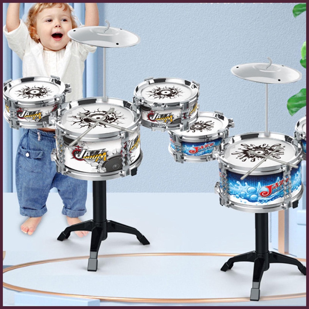 Bộ Trống Thiết Kế Khung Hỗ Trợ Chân Nhỏ Hỗ Trợ Học Chơi Và Khảm Đá Dành Cho Người Mới Bắt Đầu