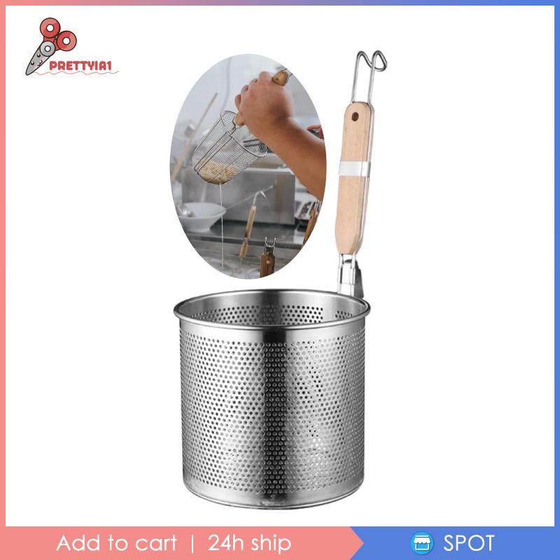 1 Rổ Lưới Bằng Thép Không Gỉ Dùng Chiên Mì Ý Tiện Dụng