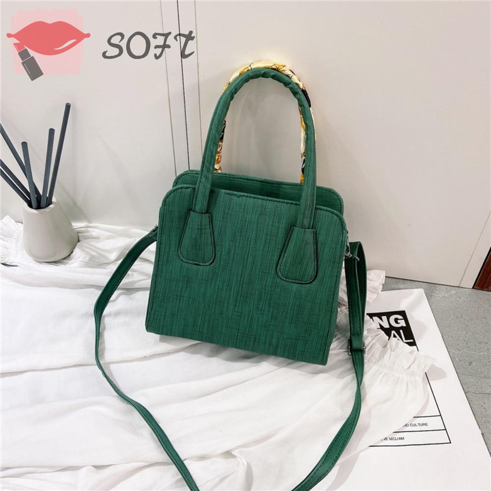 Túi Đeo Chéo Một Bên Vai SOFTNESS Thời Trang Có Bóng Lông