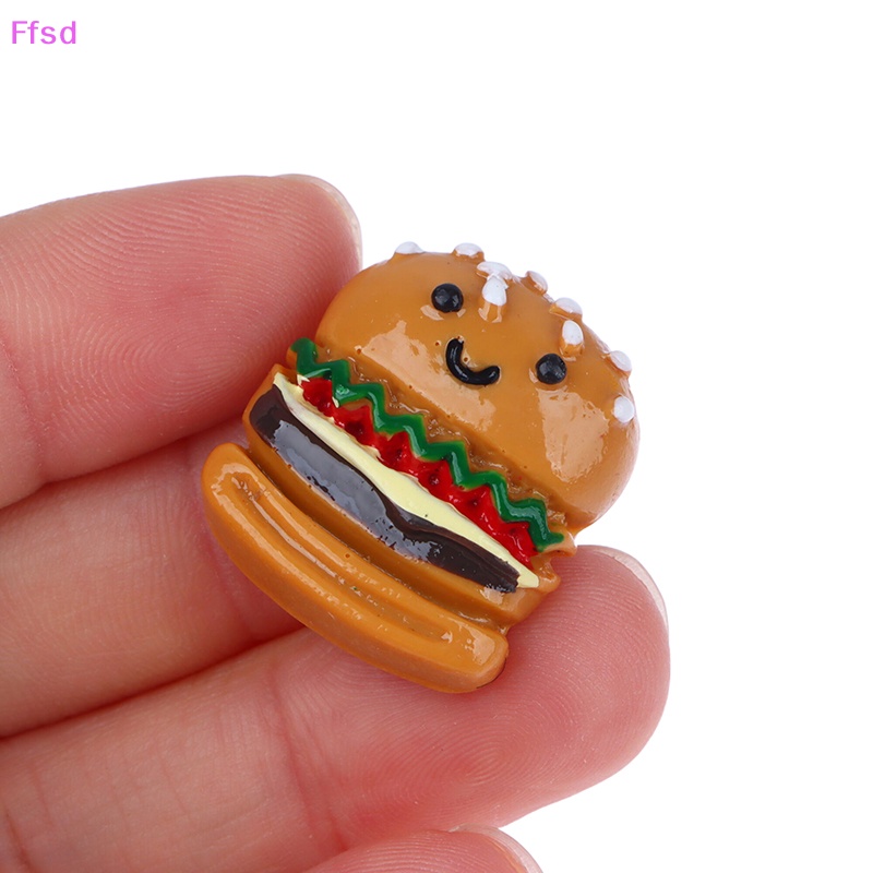{Ffsd} Set 10 Mô Hình Bánh Pizza Hamburger Mini Bằng Nhựa Resin Thủ Công DIY Trang Trí Sổ Lưu Niệm * Bán Chạy