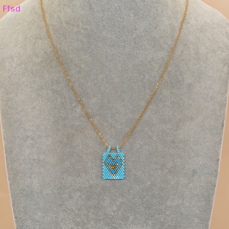 Vòng cổ Miyuki Mặt Thánh Giá Bằng Thép Không Gỉ Mạ Vàng Y2K Thời Trang Cho Nữ