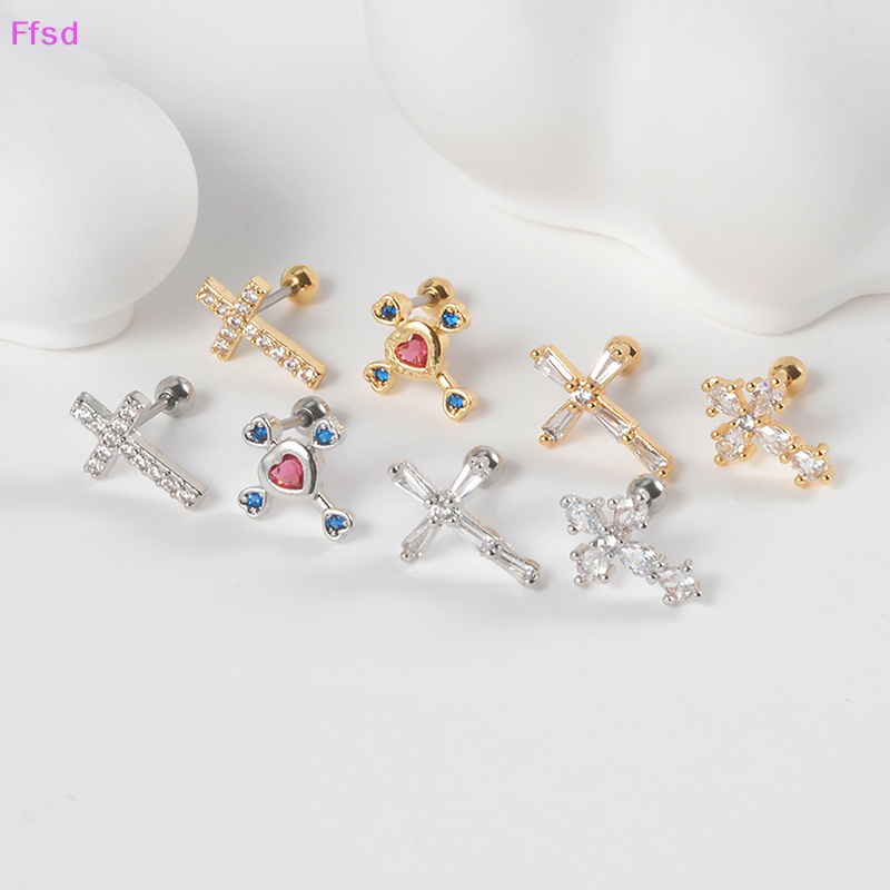 1 Khuyên Tai Xoắn Ốc Đính Đá Zircon Thời Trang Cho Nữ