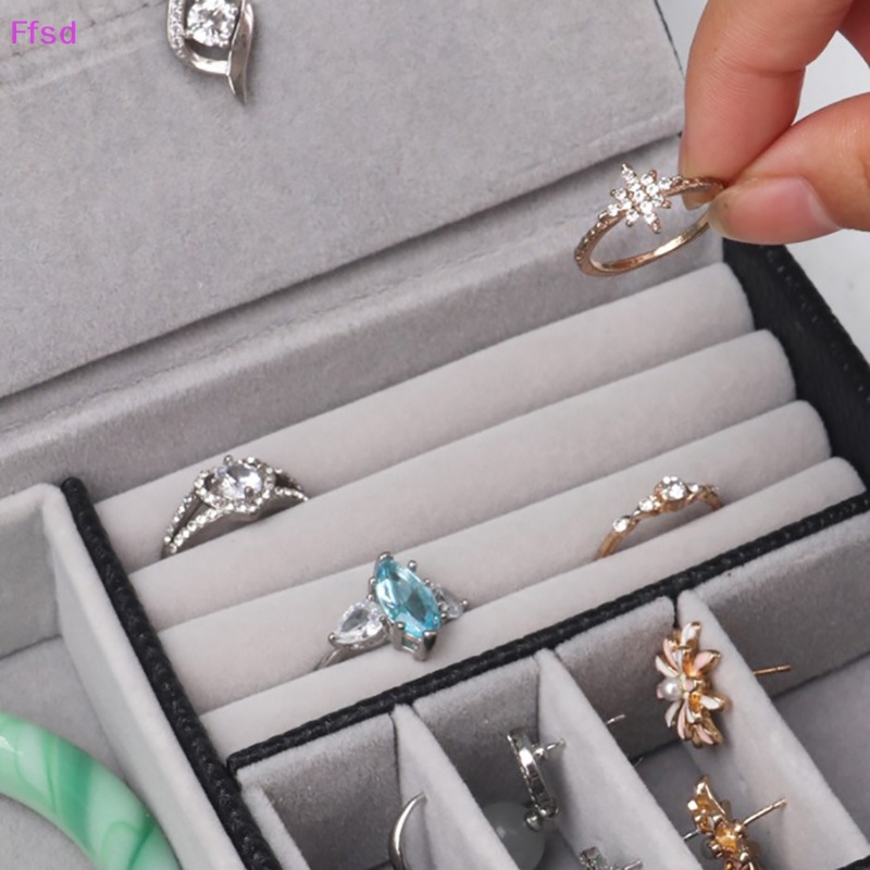 {Ffsd} Hộp Đựng Trang Sức Trưng Bày Bằng Vải Nỉ Sắp Xếp Gọn Gàng Ngoài Trời * Bán Chạy